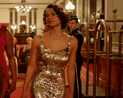 Strutting in a gold dress looking great-- this kind of weight loss victory can't be measured on a scale.