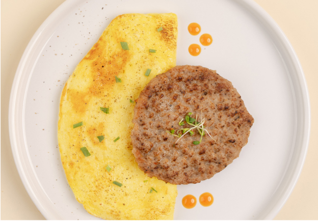 Cheddar Omelet & Breakfast Sausage