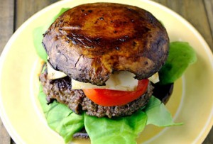 Bunless Portobello Mushroom Burger