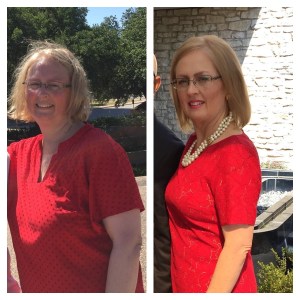 Chrumaine's before and beautiful after pic. She lost belly fat using Personal Trainer Food!