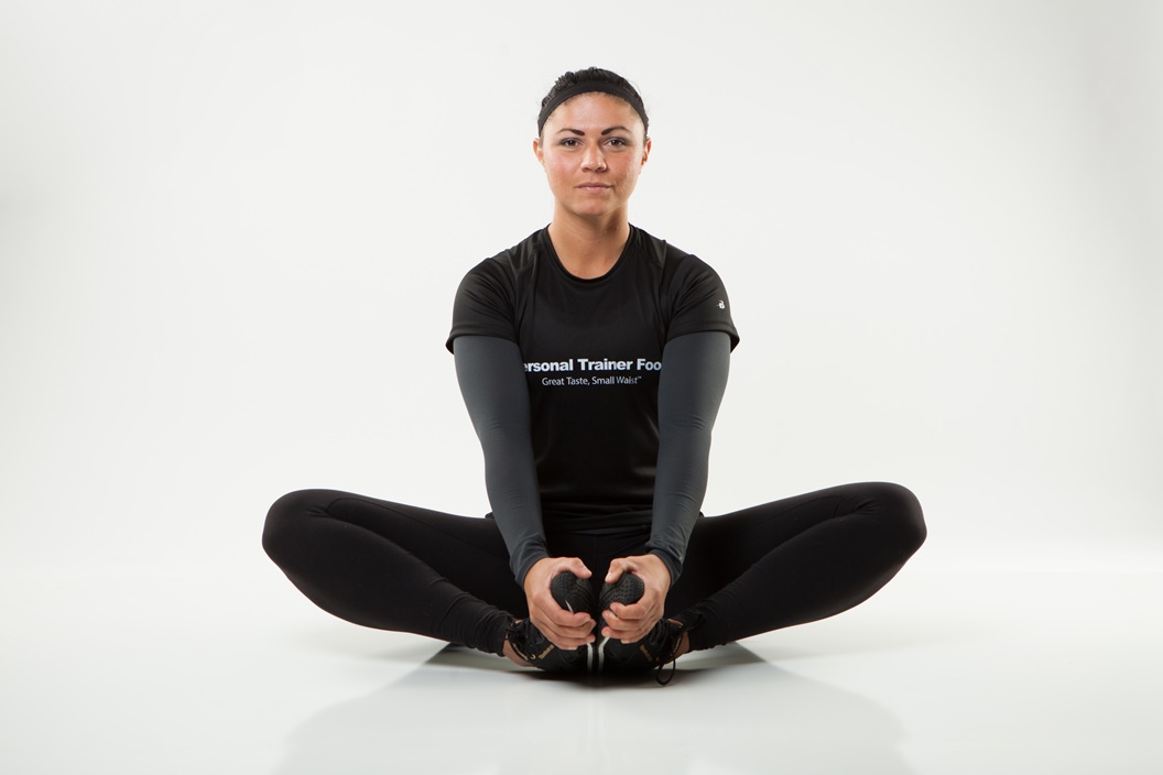 Try this butterfly stretch from Personal Trainer Food to target your inner thighs and hips.