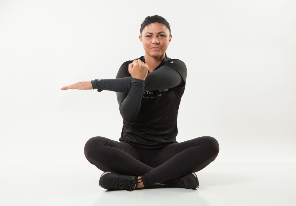 Relieve upper back and shoulder stress with this seated stretch from Personal Trainer Food that you can do at home, at the office, or anytime you need to relieve pain in your back and neck.