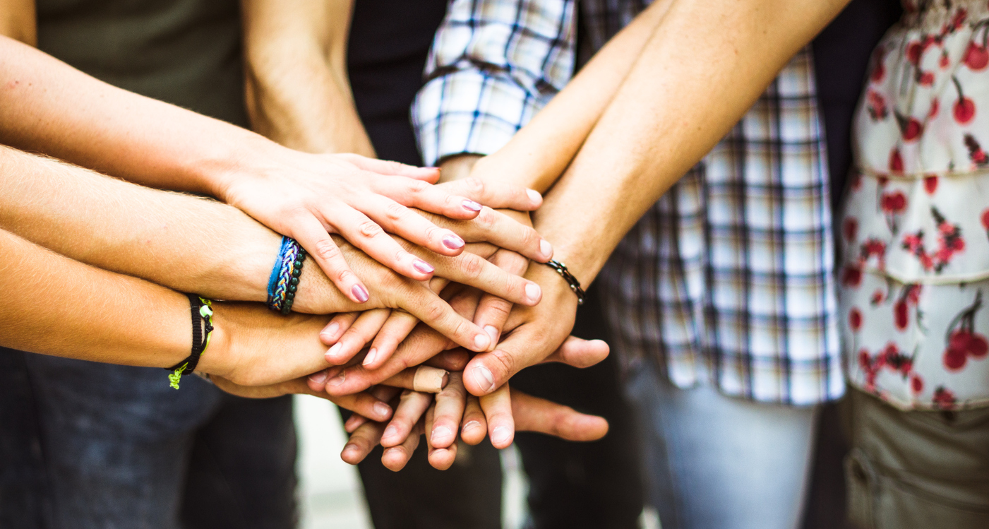 Group of volunteers working together to help the world.