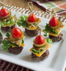 Mini Bunless Cheeseburger Bites