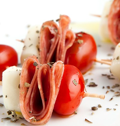 Salami Caprese Bites