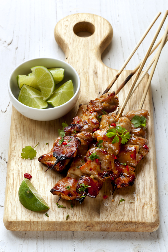 If you need to lose weight but don't know what to order at a Vietnamese restaurant, try the satay skewers.