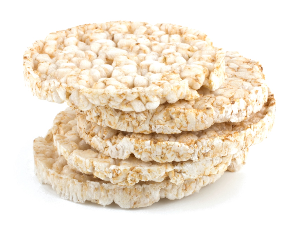 A stack of high glycemic rice cakes.