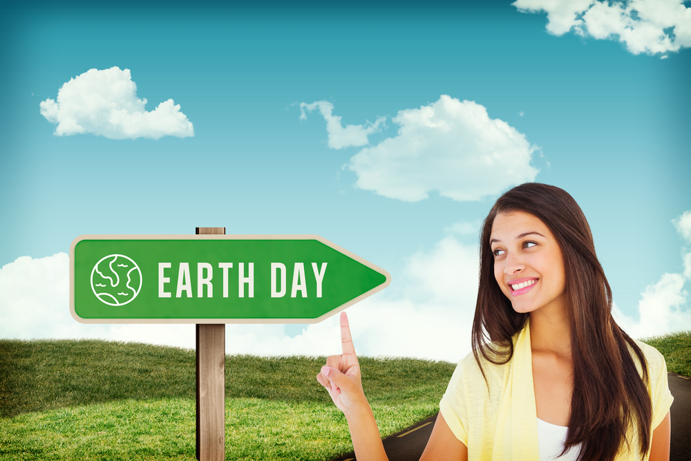 A woman reminds you to consider how your weight impacts the Earth on Earth Day.