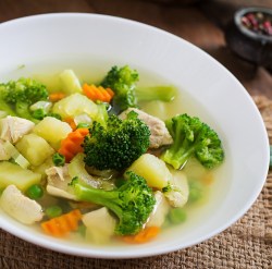 A warm bowl of fat-burning chicken soup.