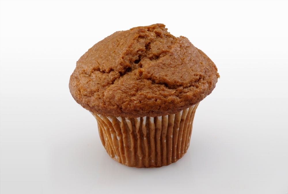 A single bran muffin with a muffin top- this is a great example of which health foods make you fat.