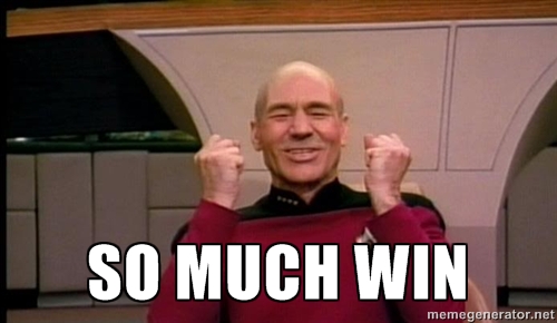 Captain Picard says so much win with these non-scale victories!