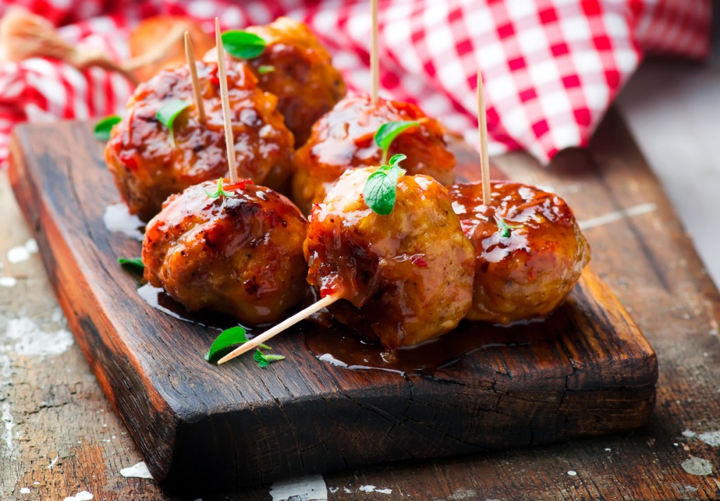 Chicken Meatballs with glaze