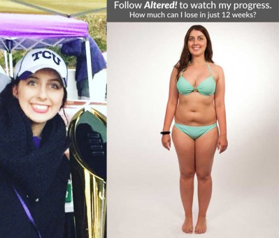 Victoria is a huge football fan, click on her image to sign up to see if she can lose weight eating the Personal Trainer Food way.