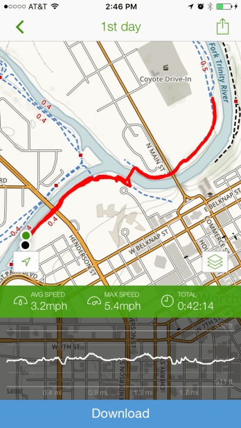 Here's an example of how you can track any walk with AllTrails so you can keep a daily record of your Personal Trainer Food walks. 